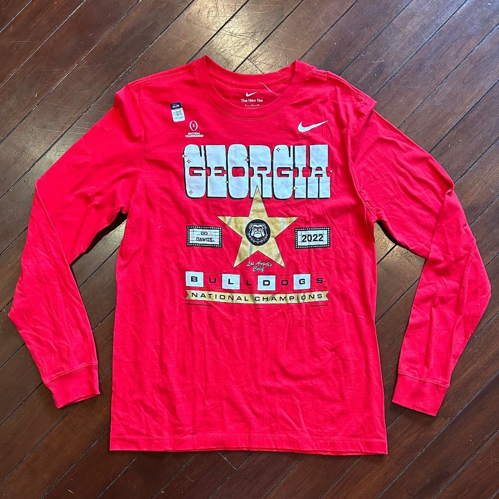 Nike Georgia Bulldogs 2022 National Champions L/S Tee Shirt, New!